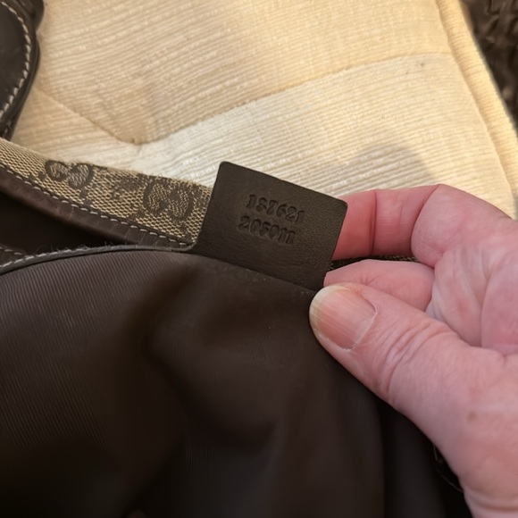 GUCCI Pelham GG monogram canvas horsebit tote shoulder hobo bag tan brown - Picture 9 of 16